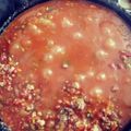El cooksnap de Gabriela cuando hizo Salsa bolognesa casera.
