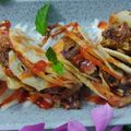 Afsana Firoji का कुकस्नैप जब उन्होंने मूंग दाल टाकोज (Moong Dal Tacos recipe in Hindi) बनाया था।