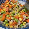 劉青青 的 玉米毛豆炒肉末 cooksnap
