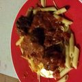 jon.tourville.9's cooksnap of when they made cheesy penne with mozzarella meatballs.