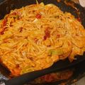 Tenasz Cooksnap-ja, amikor elkészítette a(z) Sajtos-csirkés fajitas spagetti receptet.
