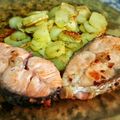 El cooksnap de Alexandr Filippov cuando hizo Salmón a la plancha con papas y boniato cocido.