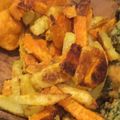 El cooksnap de Karina F. cuando hizo Papas al horno crocantes rebozadas con polenta🍠🌽.