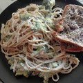 El cooksnap de Monika Aparicio cuando hizo Pasta con salmón y brócoli.