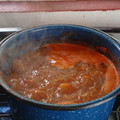 El cooksnap de Carito Sagaz cuando hizo Caldo de camarón.
