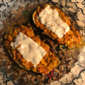 El cooksnap de maria jose cuando hizo Berenjenas rellenas rápidas al microondas.