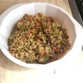 El cooksnap de Maricarmen Meza cuando hizo Arroz Yakimeshi con salsa Tampico.