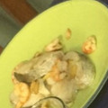 El cooksnap de Adrian Ayllon cuando hizo Merluza con gambones al ajillo.