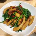 Miamia lin 的 韭菜花炒甜不辣 cooksnap