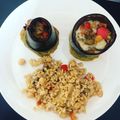 El cooksnap de Marijo Cabeza cuando hizo Receta berenjenas 🍆 rellenas vegetarianas!!.