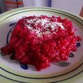 El cooksnap de Claudia Isabel cuando hizo Risotto de remolacha.
