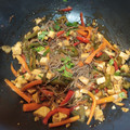 El cooksnap de Yolanda cuando hizo 65. Tofu agridulce (principal verdura).
