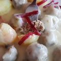 El cooksnap de "Cocina con Celi" cuando hizo Königsberger Klopse.