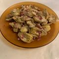 El cooksnap de Eduardo Agudo Alba cuando hizo Corazones de alcachofa con jamón.