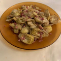 El cooksnap de Eduardo Agudo Alba cuando hizo Corazones de alcachofa con jamón.