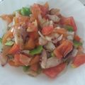 El cooksnap de Ari Rodriguez cuando hizo Aliño de salmón, surimi y pota.