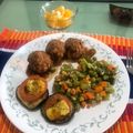 El cooksnap de maria claudia Chona cuando hizo Albóndigas de cerdo en salsa y ensalada de brócoli.