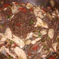 El cooksnap de Rubén Ponce cuando hizo Noodles de verduras y pollo.