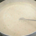 Jose Covarrubias's cooksnap of when they made Clam chowder.