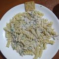 El cooksnap de Matias Varela cuando hizo Fideos con Salsa de Queso Crema, Ciboulette y Atún.