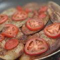 El cooksnap de Eliana Beta Tello cuando hizo Berenjenas asadas con tomate y albahaca.