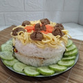 Cooksnap dari ati dewanthi untuk resep Japanese Sushi Cake 🍣 Belah Ketupat ♢ dengan Kardus Jus