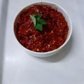  Name - Anuradha Mathur का कुकस्नैप जब उन्होंने चटपटी शेजवान  चटनी (Chatpati schezwan chutney recipe in Hindi) बनाया था।
