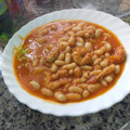 El cooksnap de canaljuanca juanca cuando hizo Alubias blancas con sepia y langostinos.