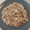 El cooksnap de Laura cuando hizo Risotto de salmón.