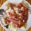 El cooksnap de Angélica Gdy cuando hizo Ravioles con salsa bolognesa.