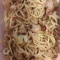 El cooksnap de Marygen Farías cuando hizo Pasta con pollo y vegetales al curry.