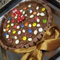 El cooksnap de Marta Marqués cuando hizo Tarta kit kat con obleas nutella y lacasitos de chocolate blanco.