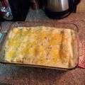 rachie82's cooksnap of when they made Cheesy green chile chicken enchiladas.