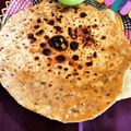 Zainab Aftab's cooksnap of when they made Besan ki Roti / Paratha.