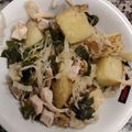 El cooksnap de Chiara Breglia cuando hizo Pollo a la crema de espinaca con papas y batatas al horno.