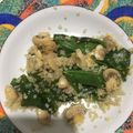 El cooksnap de isabel justiniano cuando hizo Revuelto de quinoa con espinaca y hongos.