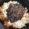 El cooksnap de Javiera cuando hizo Guiso de porotos negros.