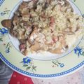 El cooksnap de Sandra cuando hizo Risotto de champiñón con jamón.