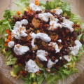 El cooksnap de Arianne cuando hizo Ensalada Lousiana con salsa ranch.