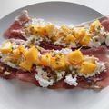 il Alessandra Petrei quando ha preparato Finger Food rivisitato: salmone, fiocchi di latte, mango e pistacchi