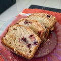El cooksnap de Sofía Manattini cuando hizo Budín de harina integral con banana y frutos rojos.