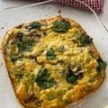 El cooksnap de Angie Heredia cuando hizo Torta de brócoli con champiñones.