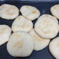 El cooksnap de Fernanda Pacheco cuando hizo Pan pita o Pan árabe bajas calorías.