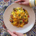 Sarita Srivastava's cooksnap of when they made Jaipuri Pulao.