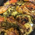 El cooksnap de Julián cuando hizo Muslos de pollo al horno con verduras.