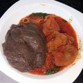  Amaka iheke's cooksnap of when they made Ewedu and palmoil stew with amala.