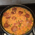 El cooksnap de Alex Palmero Acosta cuando hizo Albóndigas con garbanzos en salsa.
