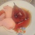 El cooksnap de Niria Suarez cuando hizo Peras al vino tinto, con helado de vainilla.