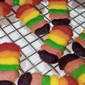 Cooksnap dari Ummu Salma untuk resep Lidah Kucing Keju Rainbow Ngeju Banget (cookies)