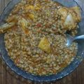 El cooksnap de Isma Corpus cuando hizo Guiso de lentejas con pollo.